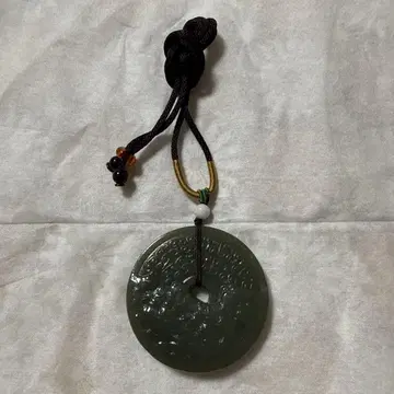 화전옥 벽수침 원형 펜던트 목걸이