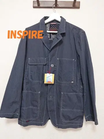 새상품 택 포함 L INSPIRE 코튼 자켓 남성용 가정 세탁 가능
