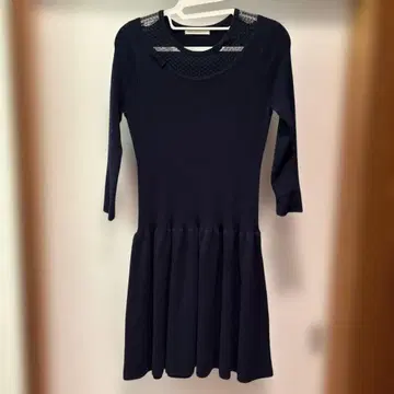 [새상품급] 프리마 셰레르 네이비 플레어 원피스 리본