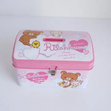 리락쿠마 보물 상자형 캔 저금통 헤이세이 레트로 2014년 제조