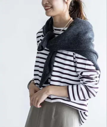AURALEE IENA 별주 바스크 와이드 컷앤소 브라운 F