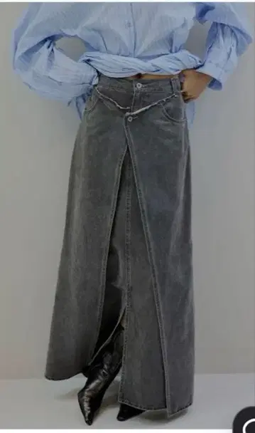 SYNTHETIC LEATHER WASH WIND SKIRT