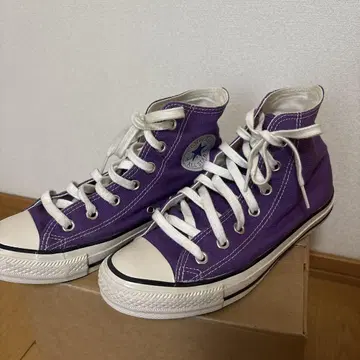 컨버스 올스타 보라색 하이컷 스니커즈