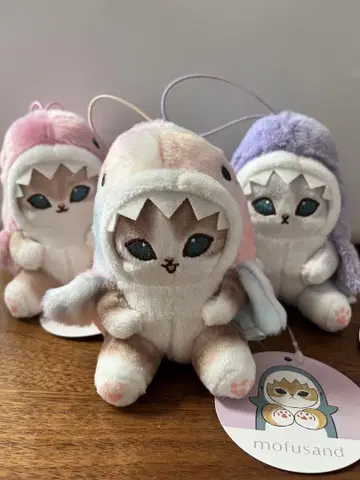 mofusand 파스텔 상어냥 마스코트 3개 세트