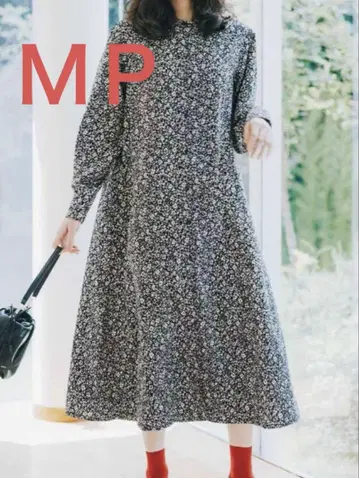 리브 인 컴포트 하마지 콜라보 모노톤 꽃무늬 원피스 MP