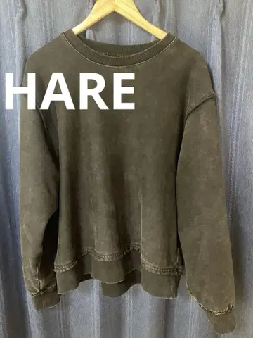 HARE [ UNDERGROUND MODE ] 피그먼트 풀오버 블랙