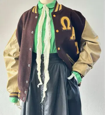 플레어 스커트 80s 가죽 스커트 vintage