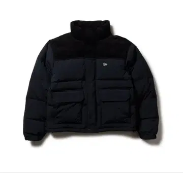 NEW ERA 다운 자켓 코듀로이 콤비 블랙