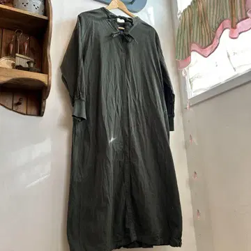 cloudnine 원피스 클라우드나인 2way 면린넨 짙은 카키