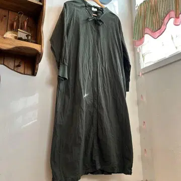 cloudnine 원피스 클라우드나인 2way 면린넨 짙은 카키