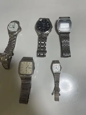 CITIZEN FORMA OMEGA CASIO 스테인리스 손목시계 세트
