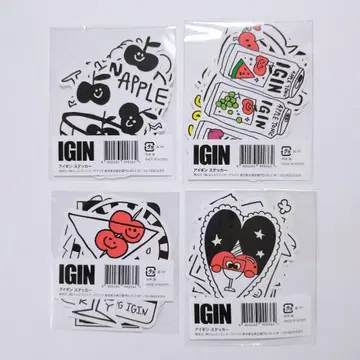 IGIN 일본 한정판 팝업 스티커 4종 세트 40매 BTS JIN