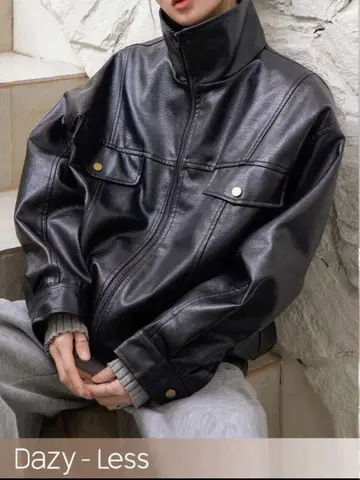 블랙 가죽 자켓