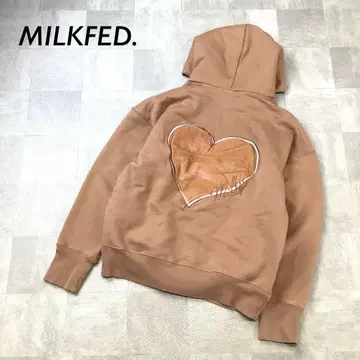 새상품급 MILKFED. 하트 풀오버 후드티 테라코타 컬러