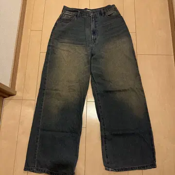sedagle 다크 블루 와이드 데님 팬츠