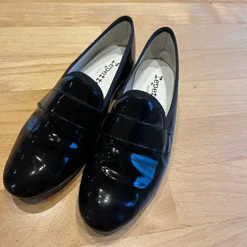 레페토 마이클 블랙 로퍼 낮은 힐 35