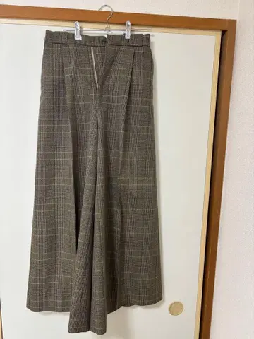 ROSE BUD mici 체크 무늬 와이드 팬츠