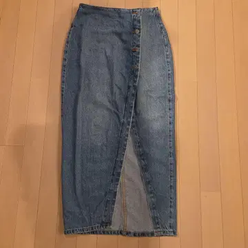 ZARA 데님 미디 스커트