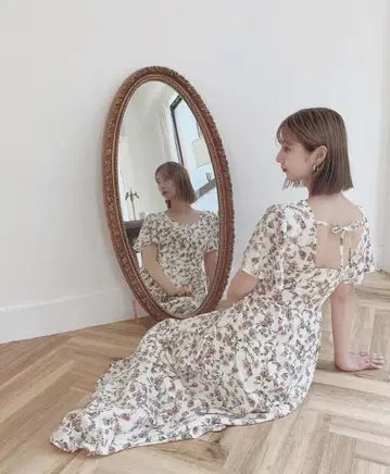 PUI [ 완판템 ] Flore dress 플라워 프린트 원피스