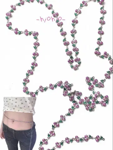[ 미사용 새상품 ] 체리 목걸이 Y2K 벨트