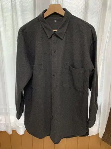 새상품급 MUJI labo 스트레치 기모 긴팔 셔츠 사이즈 S
