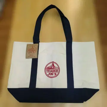 TRADER JOE'S 토트백 아이보리/네이비