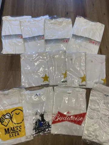 맥주 제조사 T셔츠와 블루종 세트 11개