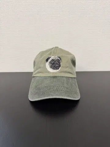 [ 거의 미사용 새상품급 ] gray 퍼그 pug 캡 카키