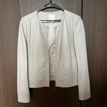 쿠미쿄쿠 양가죽 노카라 자켓