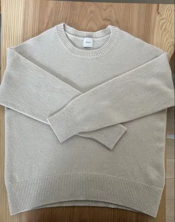 Spick & Span 울 캐시미어 크루넥 니트 베이지