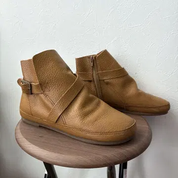 주름 가공 카멜 숏부츠 L (24cm~24.5cm)