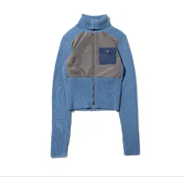 atmos pink 도킹 리브 니트 가디건 BLUE