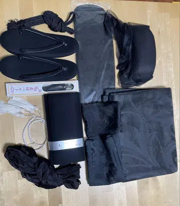 블랙 기모노 잡화 세트