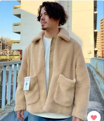 새상품급 MACOBER 보아 블루종 베이지 남녀 공용 루즈핏 여성용 OK