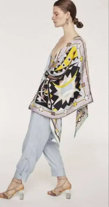 EMILIO PUCCI 에밀리오 푸치 기하학 패턴 스카프 포함 점프수트