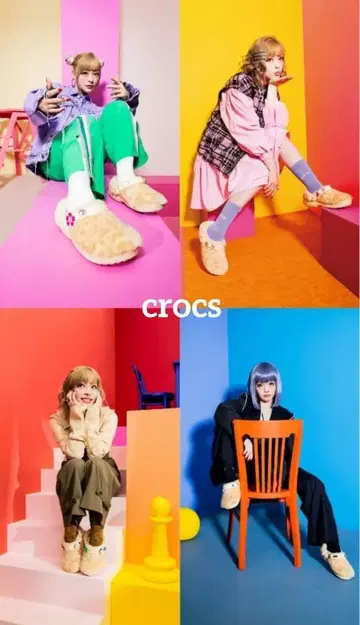 [ 택 포함 미사용 새상품 ] crocs 캐리 파뮤파뮤 퍼 샌들 26