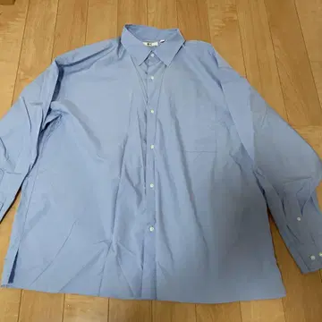 미사용 새상품 UNIQLO C 브로드 오버 사이즈 셔츠 블루