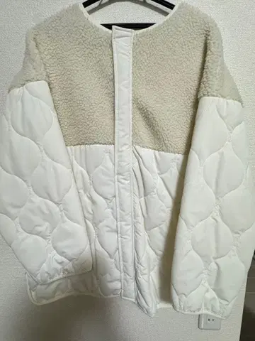 퀼팅 코트 아이보리