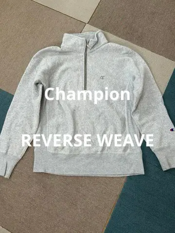Champion 리버스 위브 하프 지퍼 맨투맨 애쉬 그레이 S