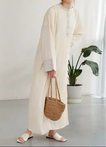 Bab *SHEER CAFTAN ONEPIECE ECRU / M