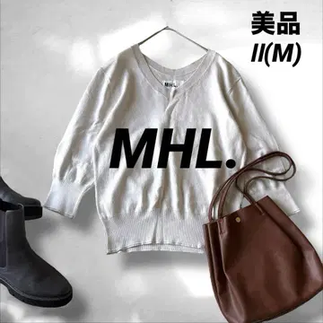 [새상품급] MHL. 마가렛호웰 V넥 코튼 니트 그레이 M