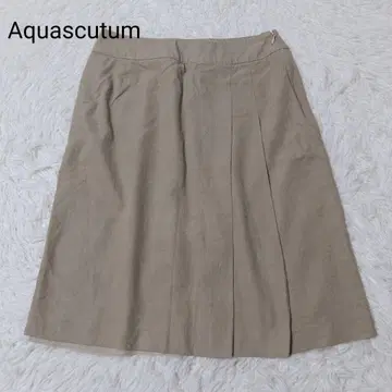 아쿠아 스큐텀 스커트 베이지 안감 있음 하의 캐주얼 무지