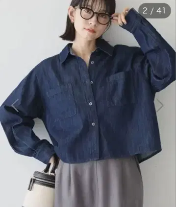 아메리칸 홀릭 데님 셔츠