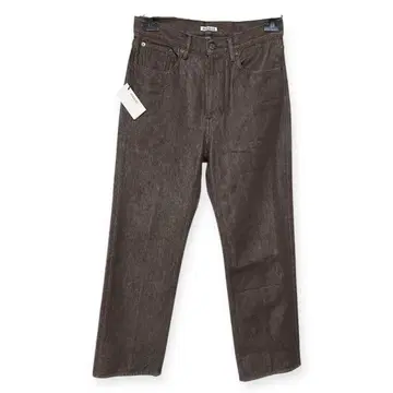 AURALEE HARD TWIST DENIM 5P PANTS BROWN