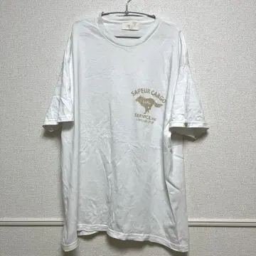 SAPEUR T셔츠 X-LARGE 화이트 베이지