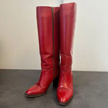 y2k archive 00s Red leather long boots