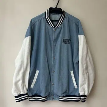 데님 블루 벌룬 슬리브 자켓