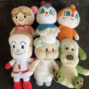 호빵맨 캐릭터 봉제 인형 5체 세트