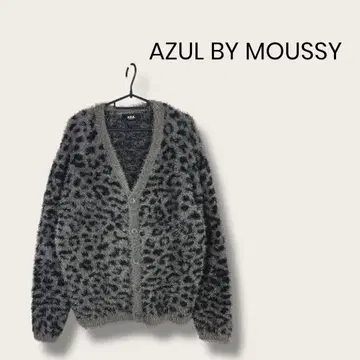 AZUL BY MOUSSY [ L ] 레오파드 무늬 가디건 버튼 긴팔