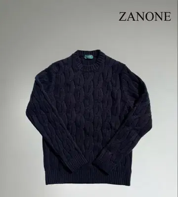 ZANONE (자노네) 5게이지 크루넥 케이블 니트